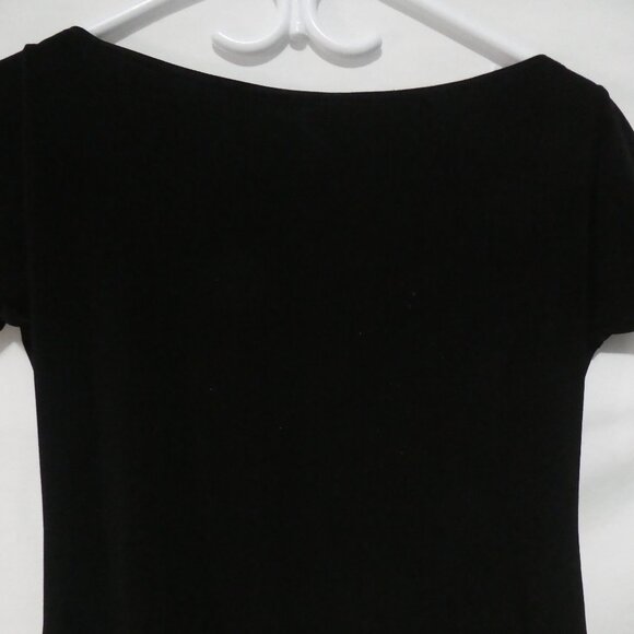 Black Off-Shoulder Top with Silver Detailing | small | Open Shoulders - Picture 10 of 15